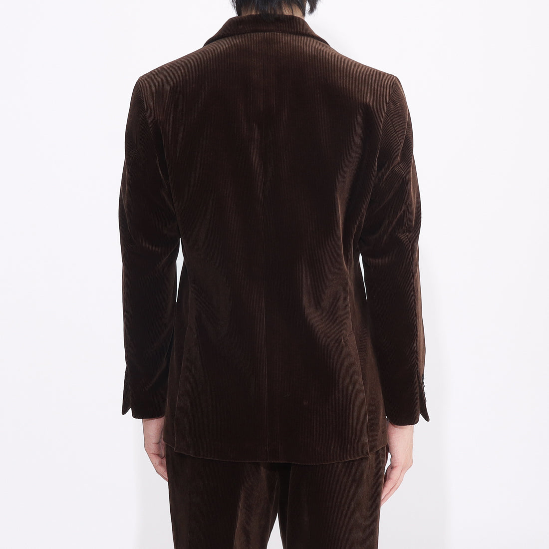 SUVIN PLATINUM Corduroy Tailored Jacket Color: Brown