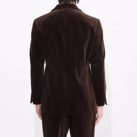 SUVIN PLATINUM Corduroy Tailored Jacket Color: Brown