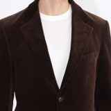 SUVIN PLATINUM Corduroy Tailored Jacket Color: Brown