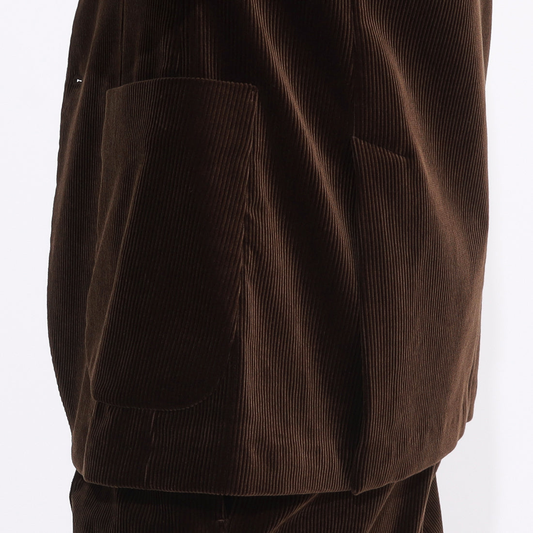 SUVIN PLATINUM Corduroy Tailored Jacket Color: Brown