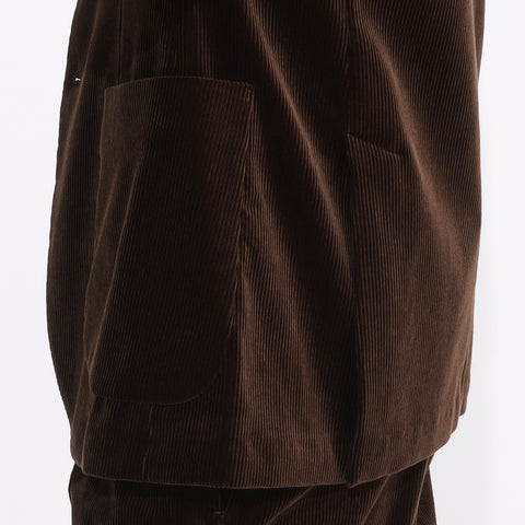SUVIN PLATINUM Corduroy Tailored Jacket Color: Brown
