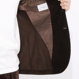 SUVIN PLATINUM Corduroy Tailored Jacket Color: Brown
