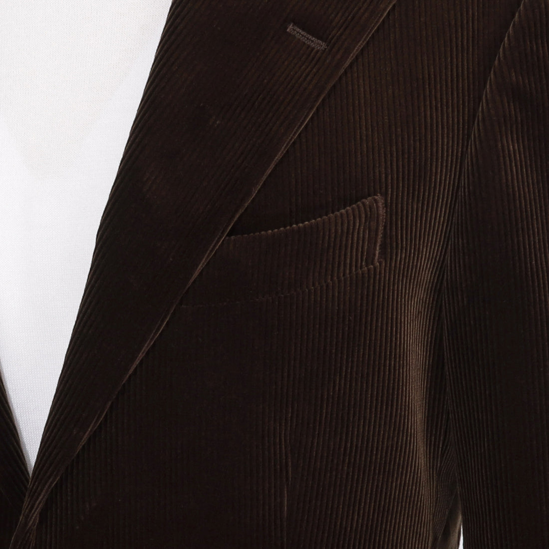 SUVIN PLATINUM Corduroy Tailored Jacket Color: Brown