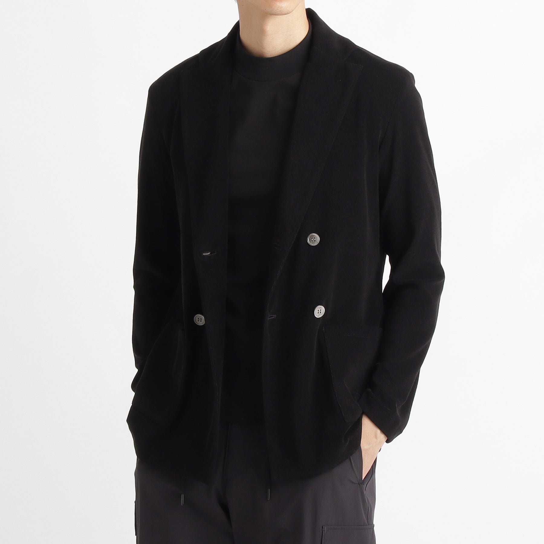 Micro Pile  Cardigan Double Jacket Color: Black
