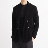 Micro Pile  Cardigan Double Jacket Color: Black