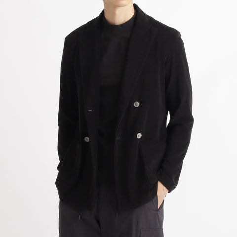Micro Pile  Cardigan Double Jacket Color: Black