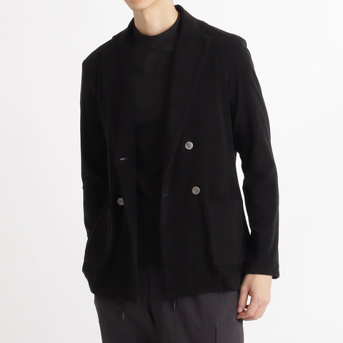 Micro Pile  Cardigan Double Jacket Color: Black