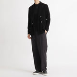 Micro Pile  Cardigan Double Jacket Color: Black