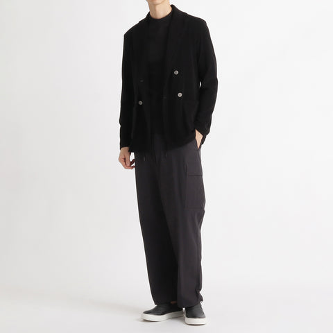 Micro Pile  Cardigan Double Jacket Color: Black
