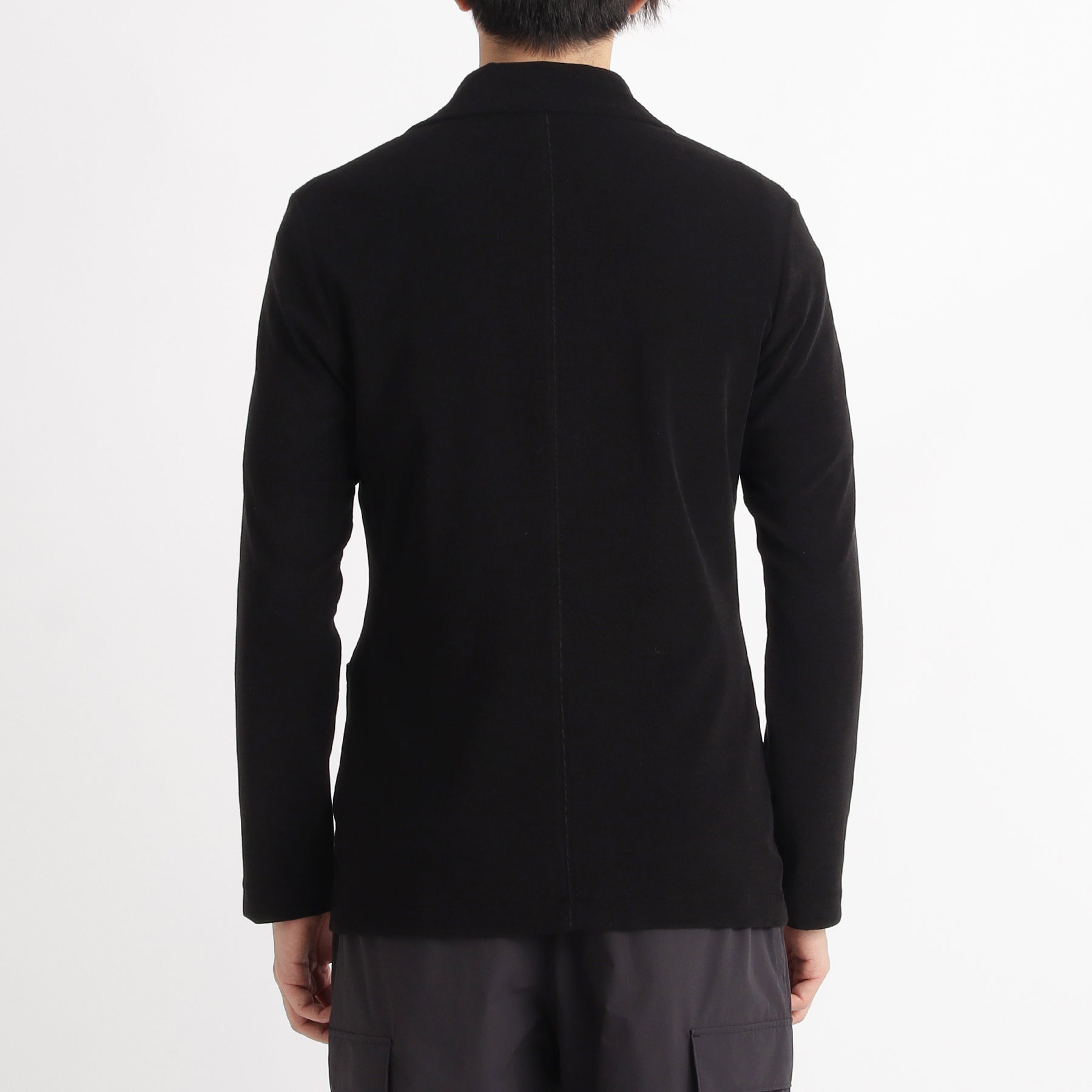 Micro Pile  Cardigan Double Jacket Color: Black
