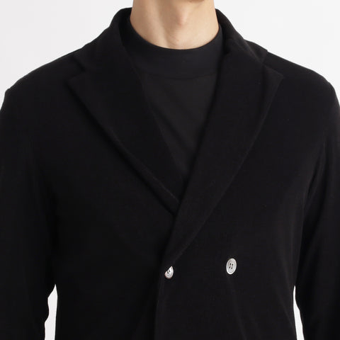 Micro Pile  Cardigan Double Jacket Color: Black
