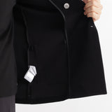 Micro Pile  Cardigan Double Jacket Color: Black