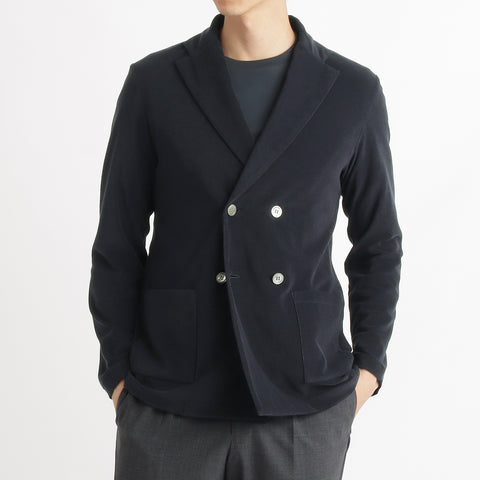 Micro Pile  Cardigan Double Jacket Color: Navy