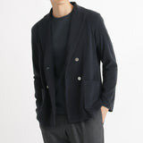 Micro Pile  Cardigan Double Jacket Color: Navy