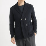 Micro Pile  Cardigan Double Jacket Color: Navy