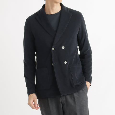 Micro Pile  Cardigan Double Jacket Color: Navy
