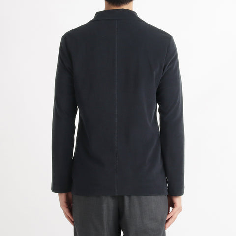 Micro Pile  Cardigan Double Jacket Color: Navy