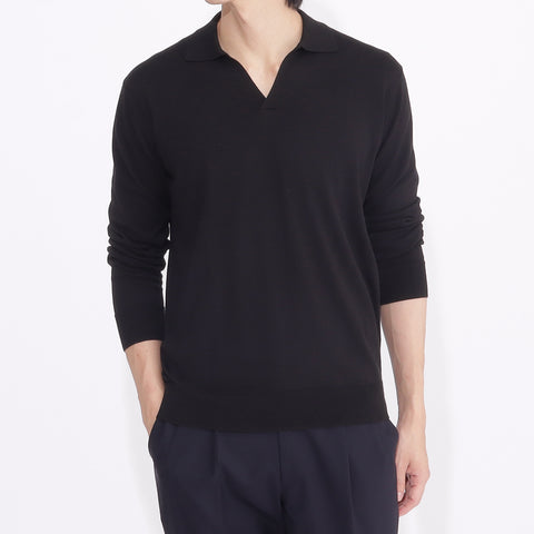 Long Sleeve Skipper Knit Color: Black