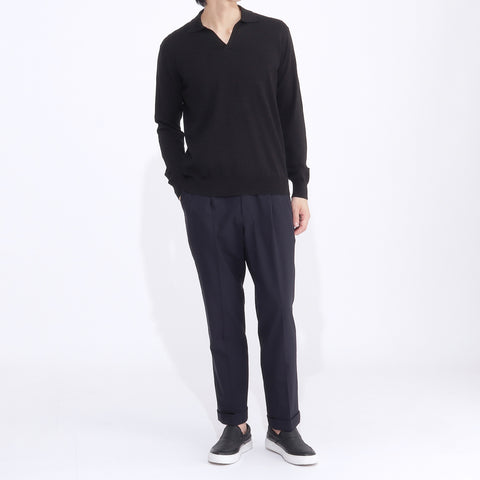 Long Sleeve Skipper Knit Color: Black