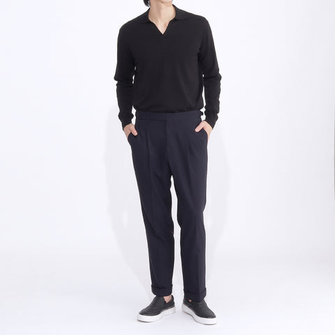 Long Sleeve Skipper Knit Color: Black