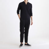 Long Sleeve Skipper Knit  Color: Navy