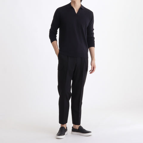 Long Sleeve Skipper Knit  Color: Navy