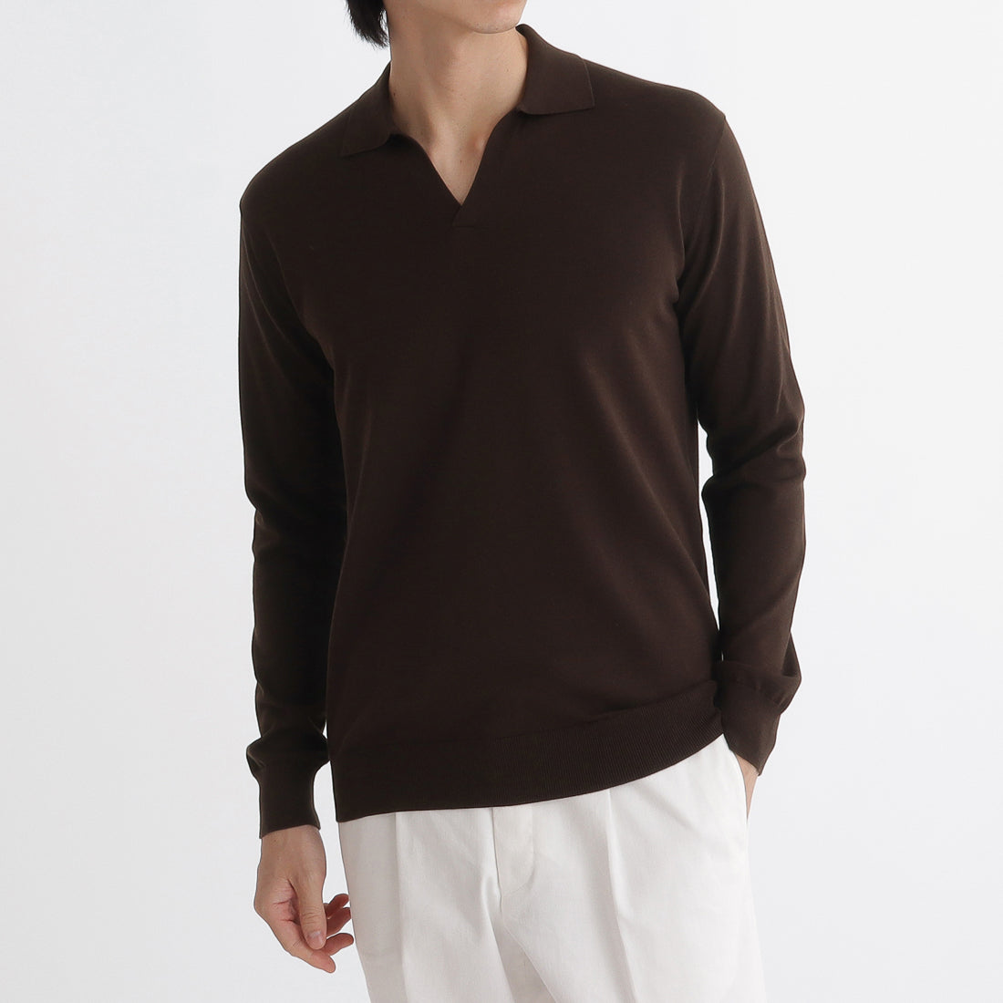 Long Sleeve Skipper Knit Color: Oak