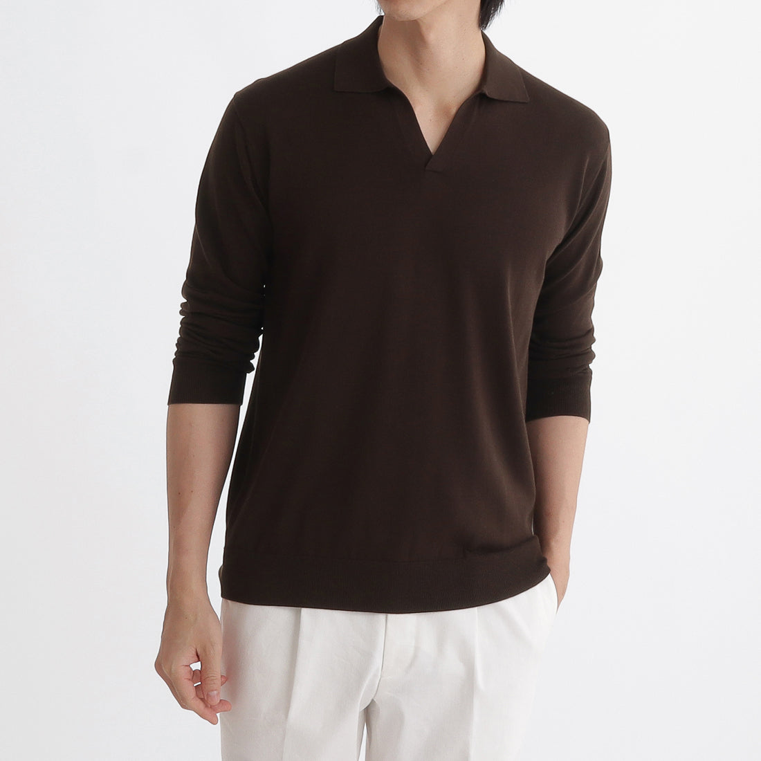 Long Sleeve Skipper Knit Color: Oak