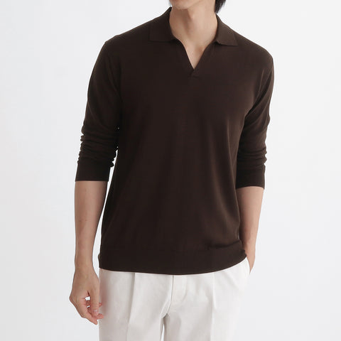 Long Sleeve Skipper Knit Color: Oak