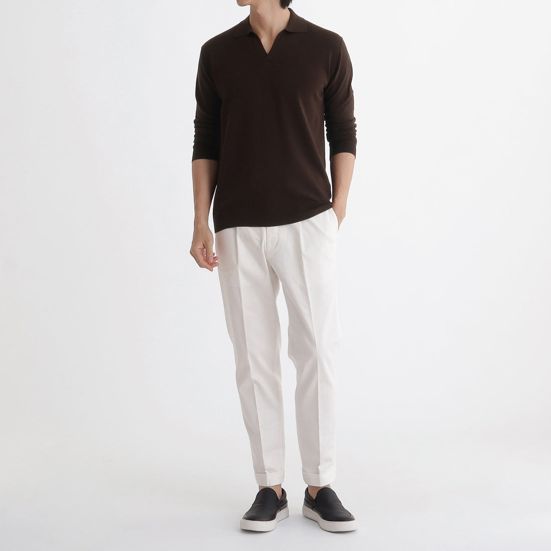 Long Sleeve Skipper Knit Color: Oak