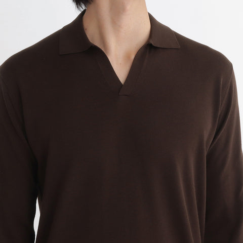 Long Sleeve Skipper Knit Color: Oak