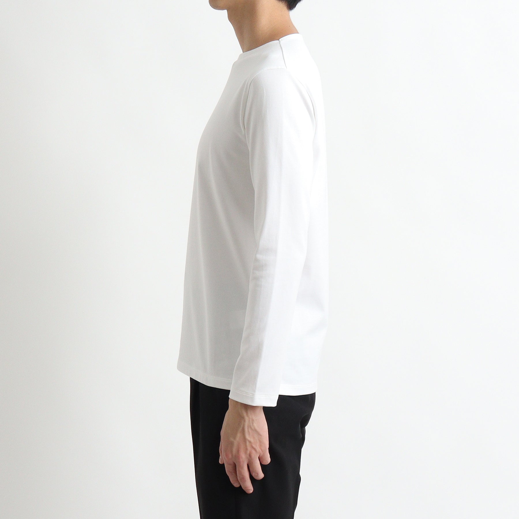 ハイブリッドコットン バスクシャツ ホワイト | ＋CLOTHET ONLINE