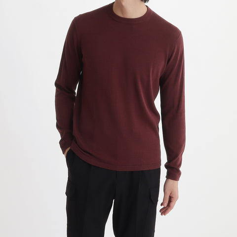 Crew Neck Knit Color: Bordeaux