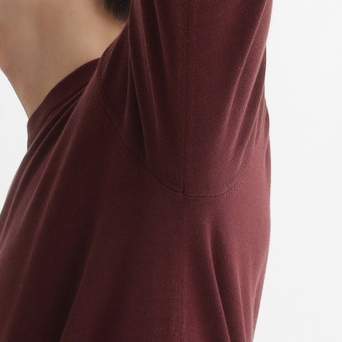 Crew Neck Knit Color: Bordeaux