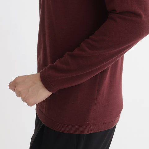 Crew Neck Knit Color: Bordeaux