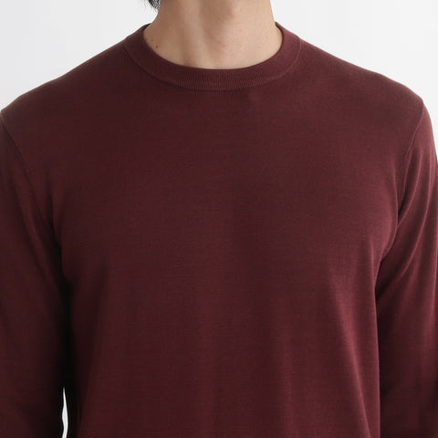 Crew Neck Knit Color: Bordeaux