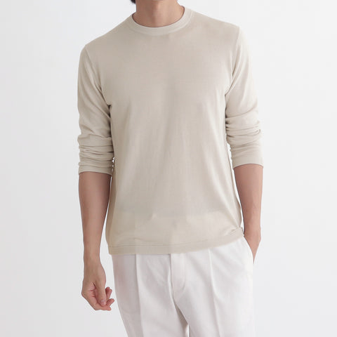 Crew Neck Knit Color: Pearl