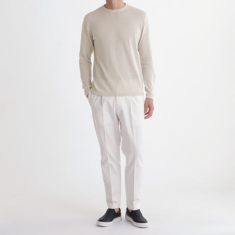Crew Neck Knit Color: Pearl