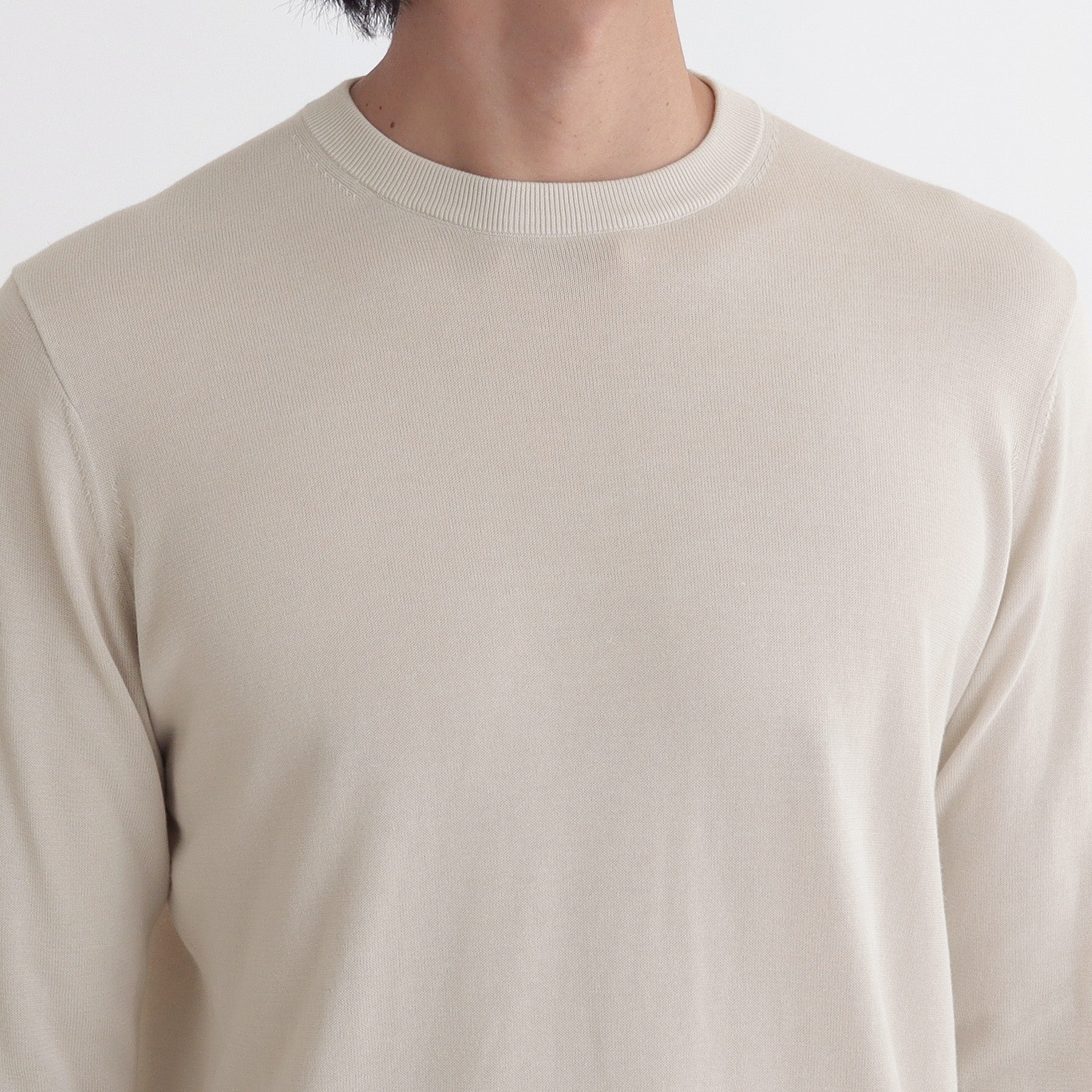 Crew Neck Knit Color: Pearl