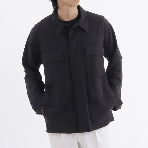 High Twist Cotton Twill BDU Jacket color: Black