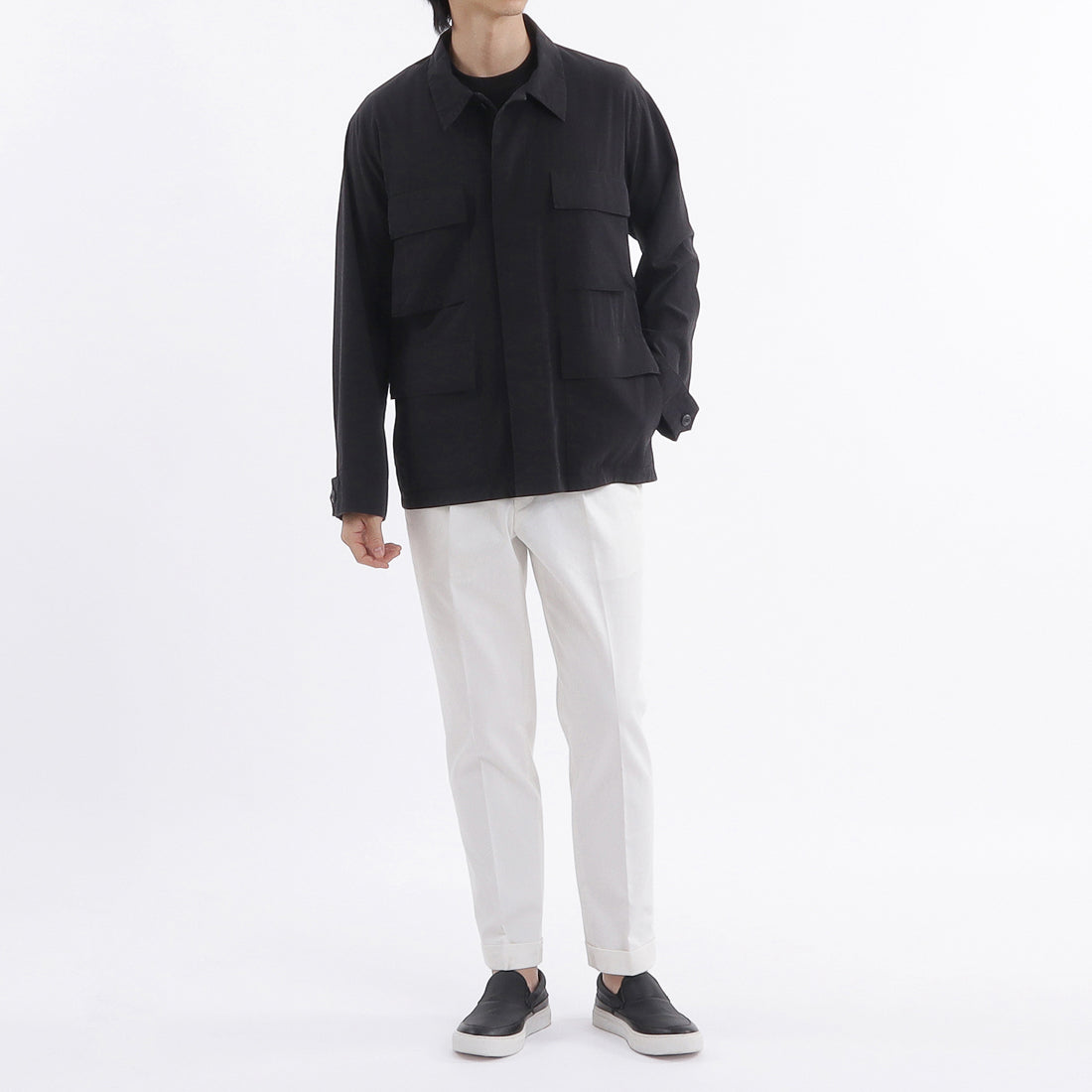 High Twist Cotton Twill BDU Jacket color: Black