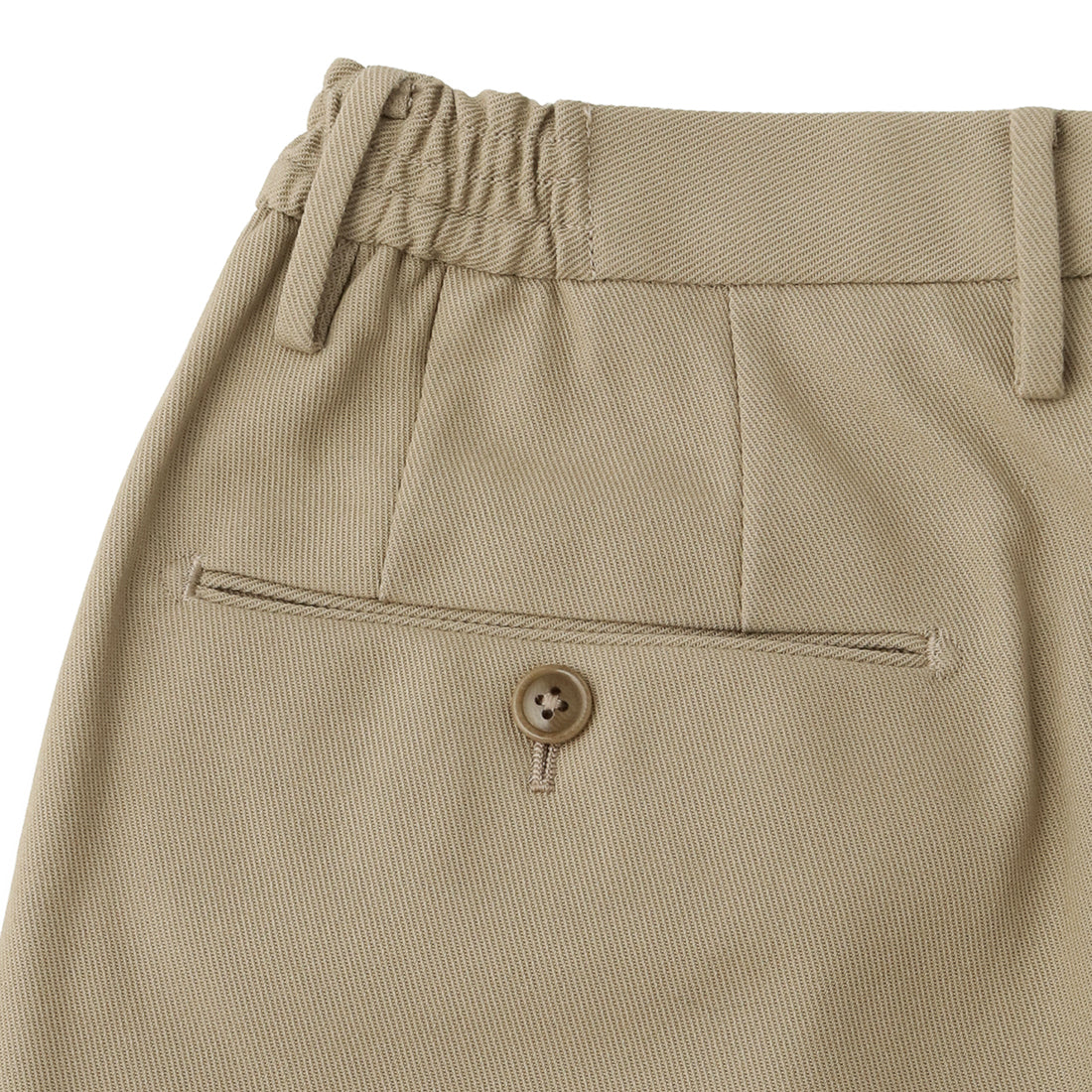 High Twist Cotton Kersey Easy Trousers Color: Beige