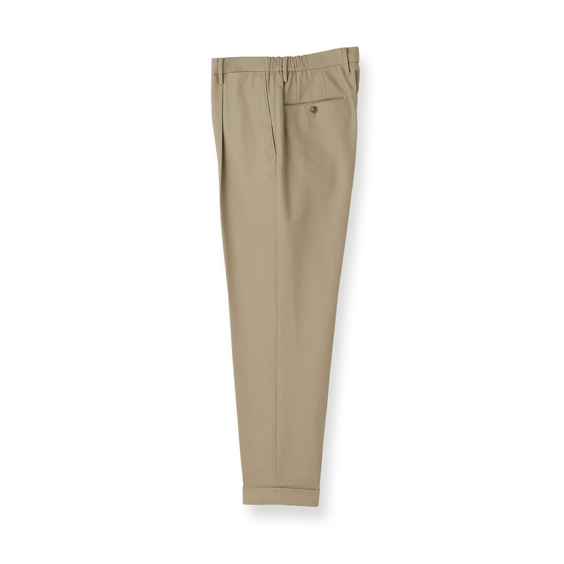 High Twist Cotton Kersey Easy Trousers Color: Beige
