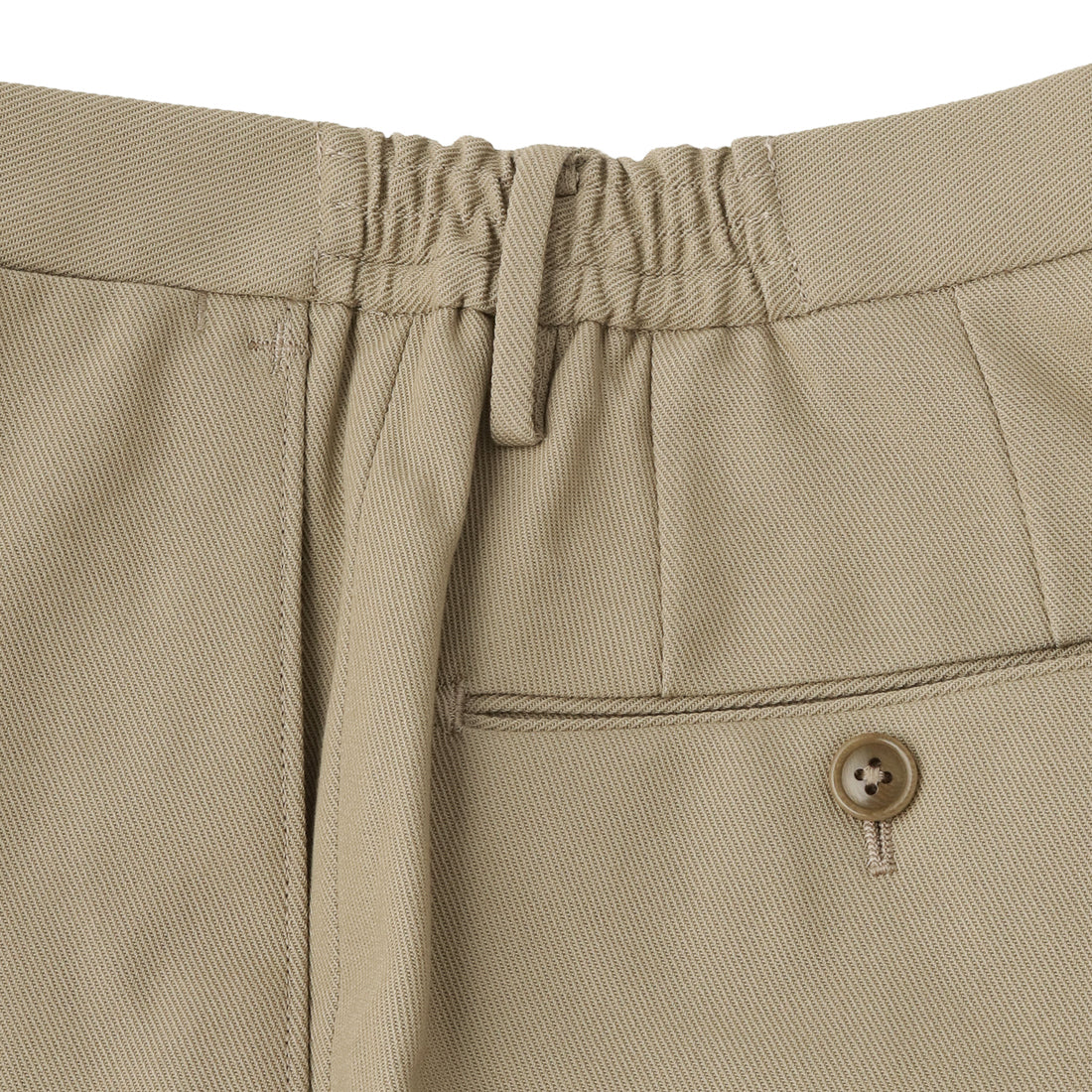 High Twist Cotton Kersey Easy Trousers Color: Beige
