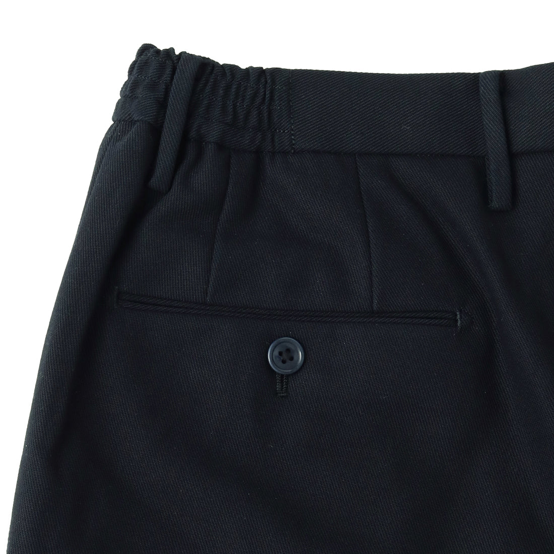 High Twist Cotton Kersey Easy Trousers Color: Navy