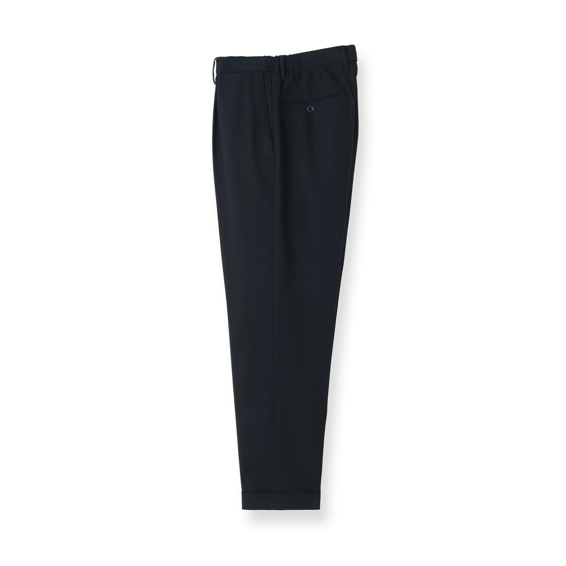 High Twist Cotton Kersey Easy Trousers Color: Navy