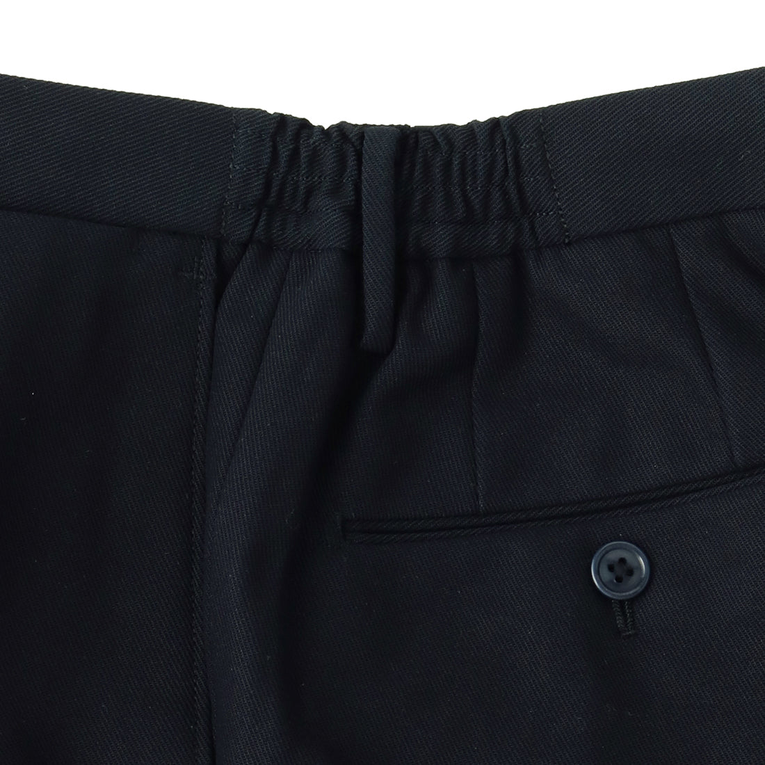 High Twist Cotton Kersey Easy Trousers Color: Navy