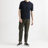 High Twist Cotton Panama Cargo Trousers Color: Olive
