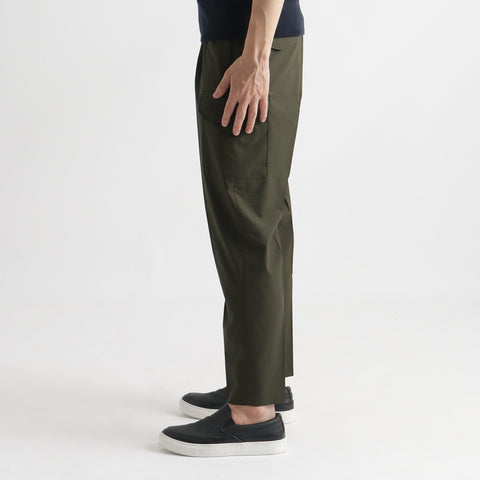 High Twist Cotton Panama Cargo Trousers