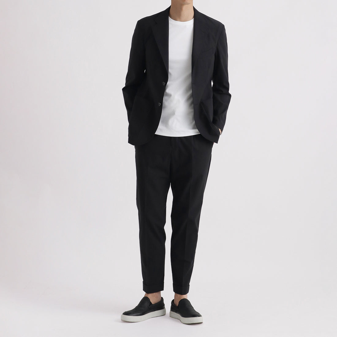 High Twist Cotton Panama Easy Jacket Color: Black